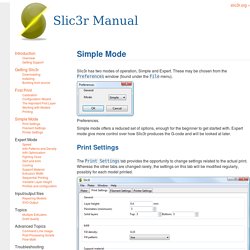 Slic3r Manual - Simple Mode