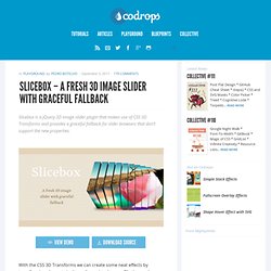 Slicebox - A fresh 3D image slider with graceful fallback