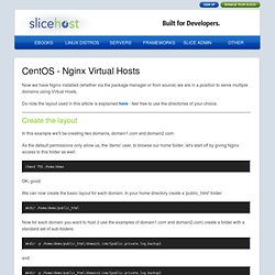 CentOS - Nginx Virtual Hosts