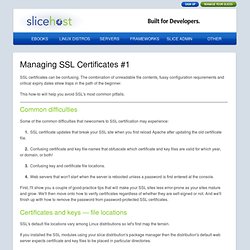 Articles: Managing SSL Certificates #1