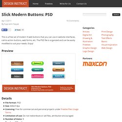 Slick Modern Buttons: PSD