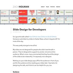 Slide Design for Developers
