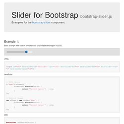 Slider for Bootstrap Examples Page