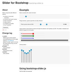 Slider for Bootstrap, from Twitter