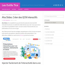 Aha Slides. Créer des QCM interactifs