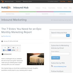 The 7 Slides You Need for an Epic Monthly Marketing Report