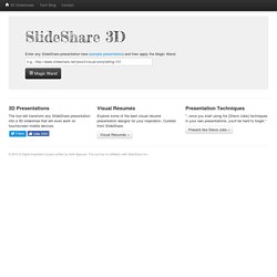 SlideShare 3D - Beautiful Presentations in HTML & CSS