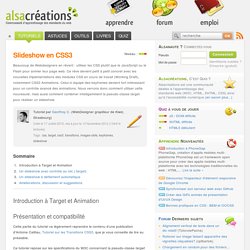 Slideshow en CSS3 - Alsacréations