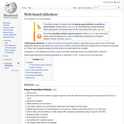 Web-based slideshow
