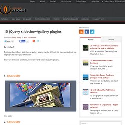 15 jQuery slideshow/gallery plugins