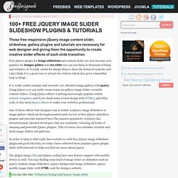 100+Useful jQuery Image Slideshow and Content Slider
