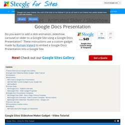 Animated Slider / Slideshow - Google Docs Presentation
