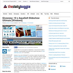 Giveaway: 10 x AquaSoft Slideshow Ultimate [Windows]