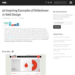 30 Inspiring Examples of Slideshows in Web Design