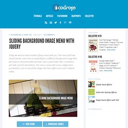 Sliding Background Image Menu with jQuery
