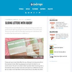 Sliding Letters with jQuery