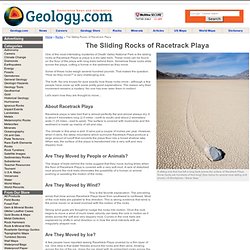 The Sliding Rocks of Racetrack Playa Mystery