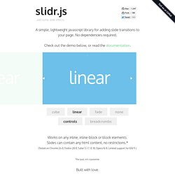 slidr.js - add some slide effects.