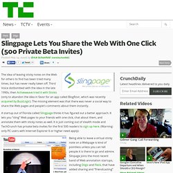 Slingpage Lets You Share the Web With One Click (500 Private Beta Invites)