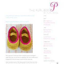 Mary Jane Slippers: The Pattern - Mary Jane Slippers