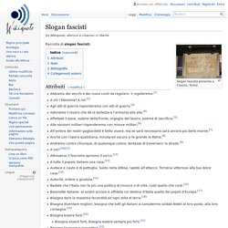 Slogan fascisti - Wikiquote