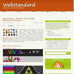 - jQuery-Games - Memory, Tetris, Puzzle, Slotmachine, Blackjack ... - Webdesign und Webentwicklung im Webstandard-Blog