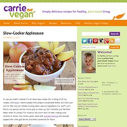 Vegan Mofo #6: Easiest Slow-Cooker Applesauce