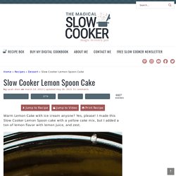 Slow Cooker Lemon Spoon Cake