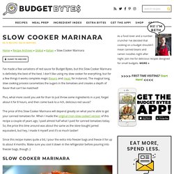 Slow Cooker Marinara