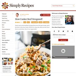 Slow Cooker Beef Stroganoff Recipe