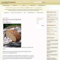 Slow Ferment Sourdough Bread