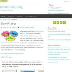 Slow Writing