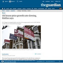 UK house price growth rate slowing, Halifax says