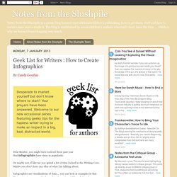 Notes from the Slushpile: Geek List for Writers : How to Create Infographics