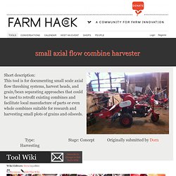 small axial flow combine harvester