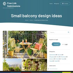 Small balcony design ideas