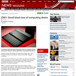 ZX81: Small black box of computing desire