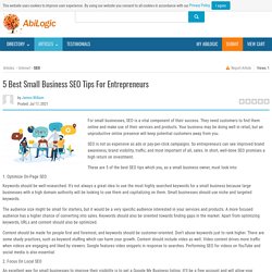 5 Best Small Business SEO Tips For Entrepreneurs