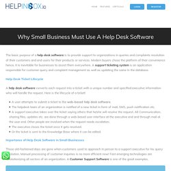 Why Small Business Must Use A Help Desk Software