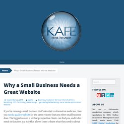 Why a Small Business Needs a Great Website