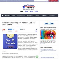 Small Business Podcast Top 100 List: 2013 Edition