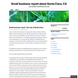 Small business report -The city of Santa Clara