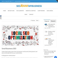 Small Business SEO - SEO Rank My Business