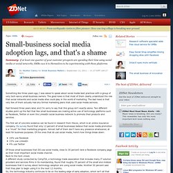 Small-business social media adoption lags, and that’s a shame