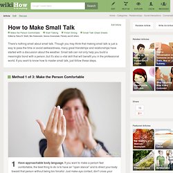 4 Ways to Make Small Talk