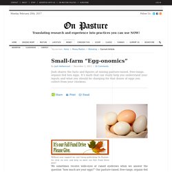 Small-farm “Egg-onomics” « On Pasture