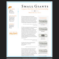 Small Giants by Bo Burlingham