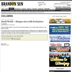Small World -- Hunger rises with food prices