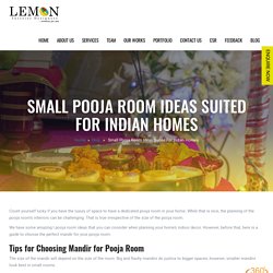 Small Pooja Room Ideas Suited For Indian Homes