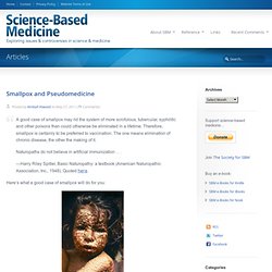 Smallpox and Pseudomedicine